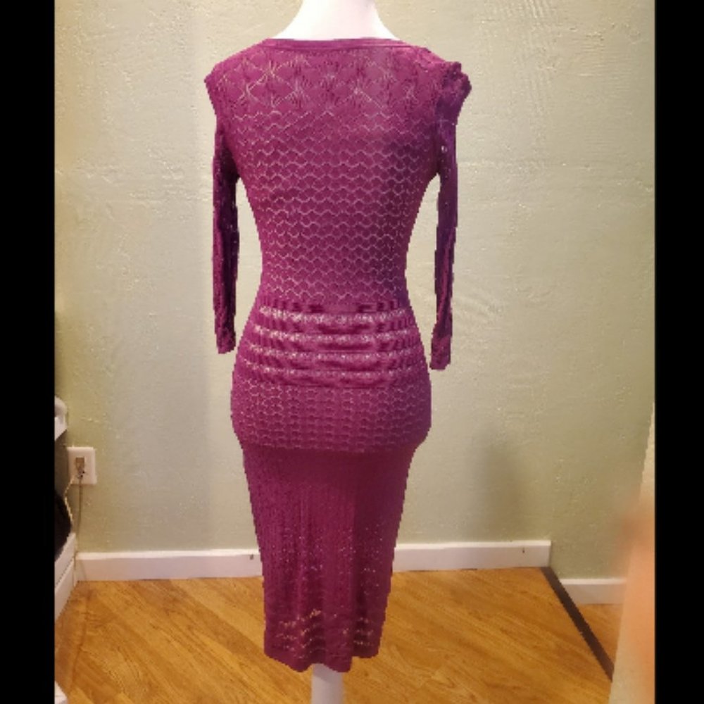 Venus Purple Rhinestone Dress - Picture 6 of 11